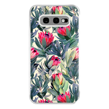 Painted Protea Pattern Phone Case for Galaxy S10e