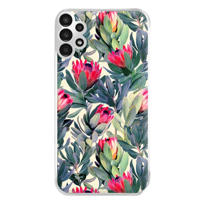 Painted Protea Pattern Phone Case for Galaxy A13