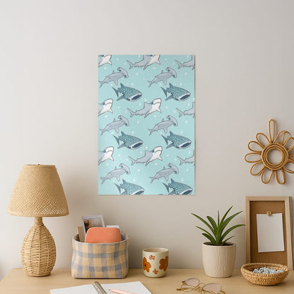 Shark Pattern Art Print