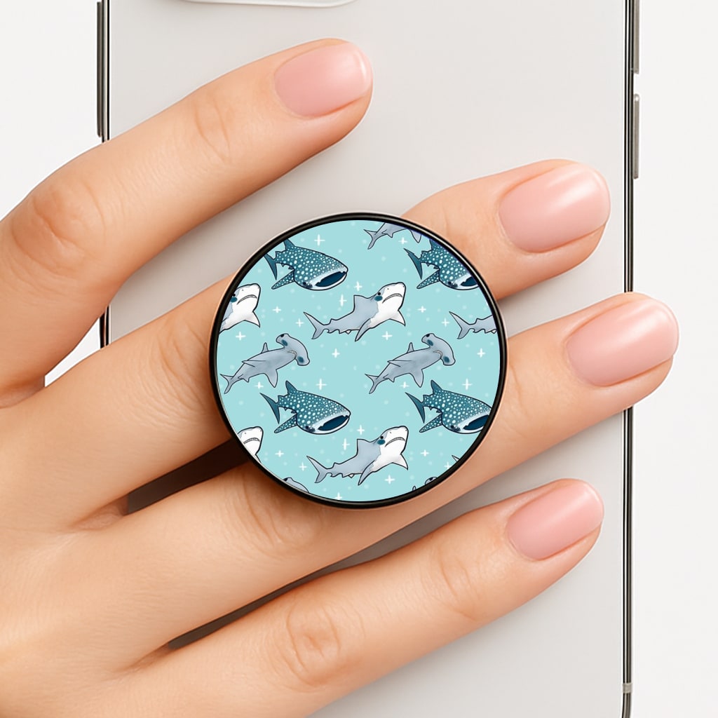 Shark Pattern Phone Grip