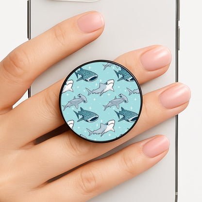 Shark Pattern Phone Grip