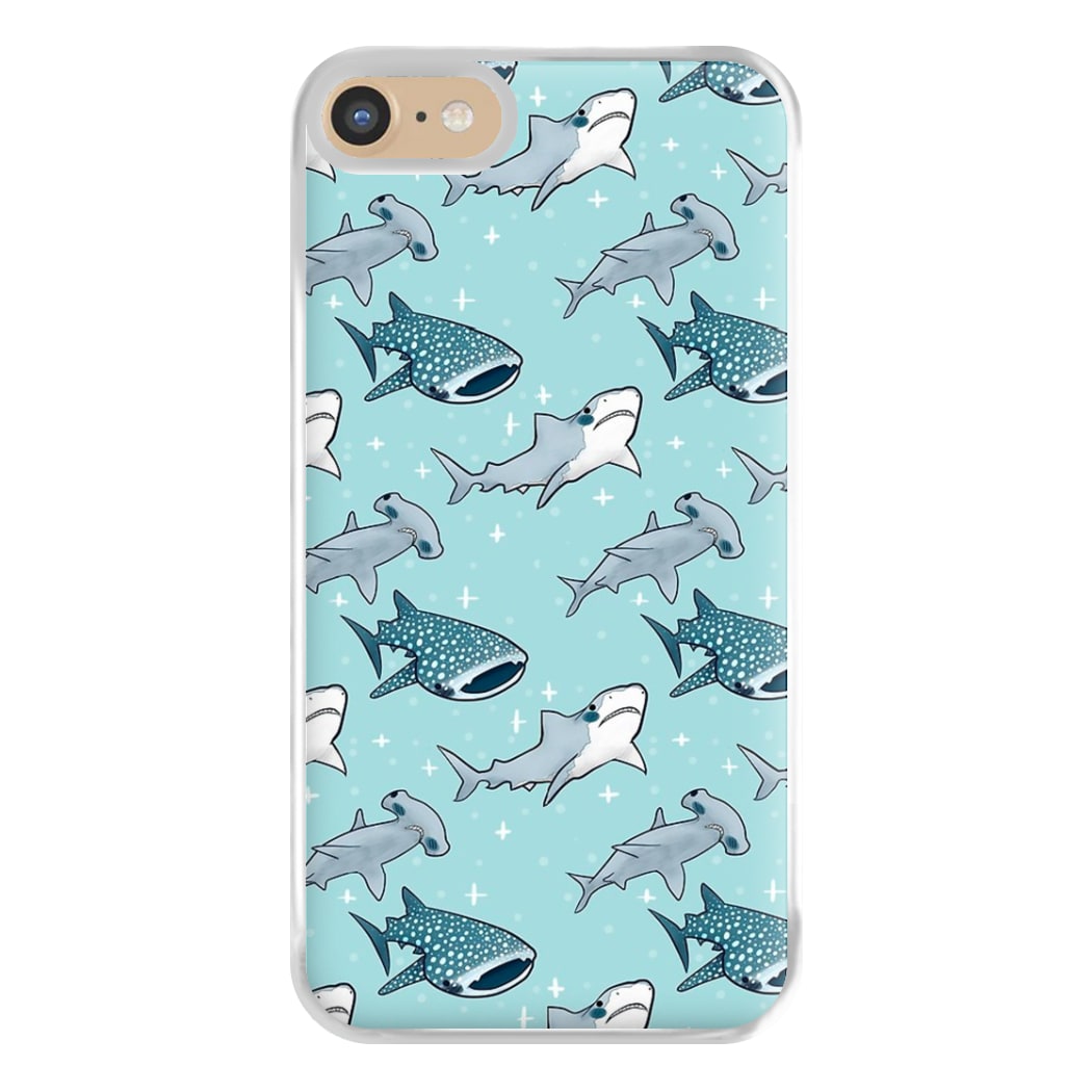 Shark Pattern Phone Case for iPhone 6 / 7 / 8 / SE