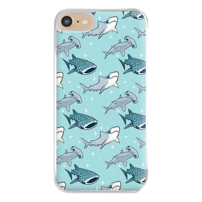 Shark Pattern Phone Case for iPhone 6 / 7 / 8 / SE