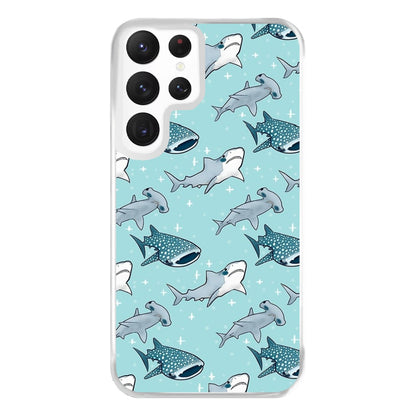 Shark Pattern Phone Case for Galaxy S22 Ultra