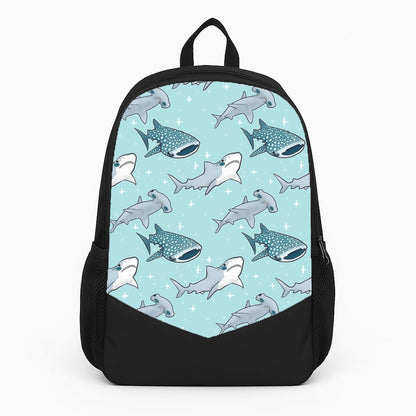 Shark Pattern Large Backpack