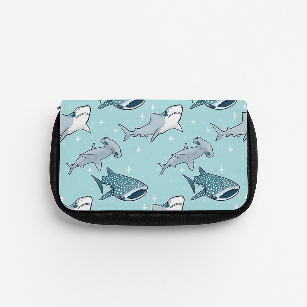 Shark Pattern Pencil Case