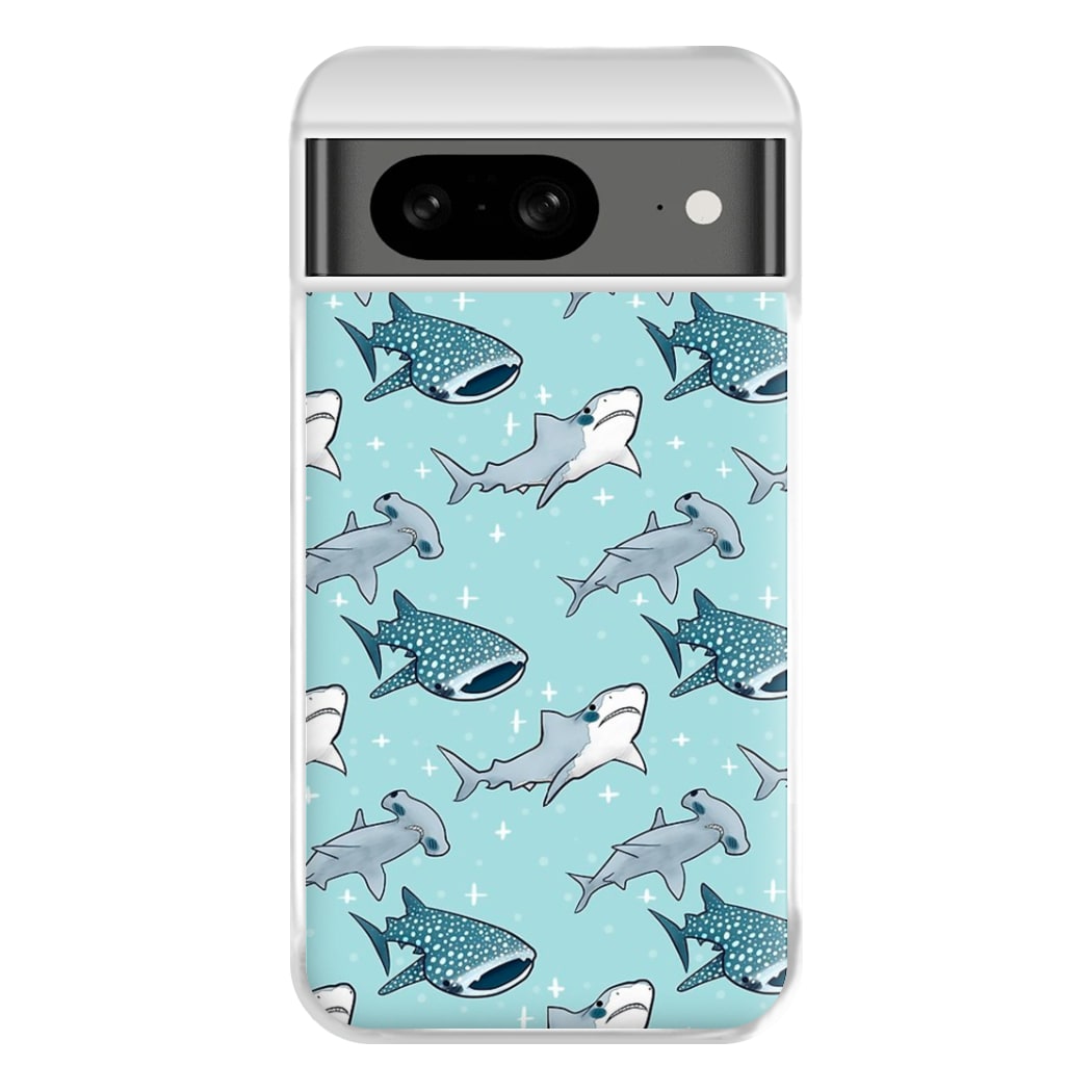 Shark Pattern Phone Case for Google Pixel 8