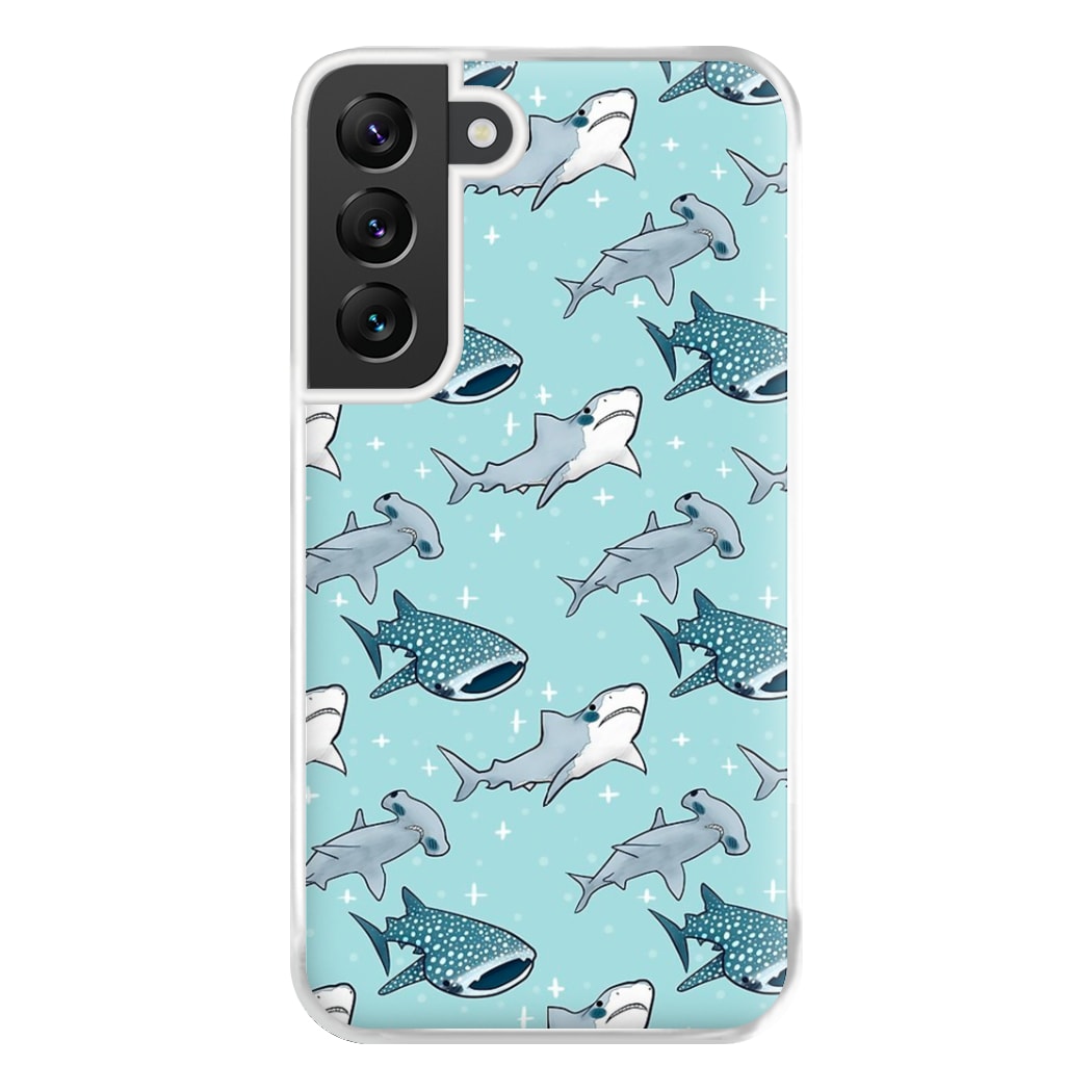 Shark Pattern Phone Case for Galaxy S22 Plus