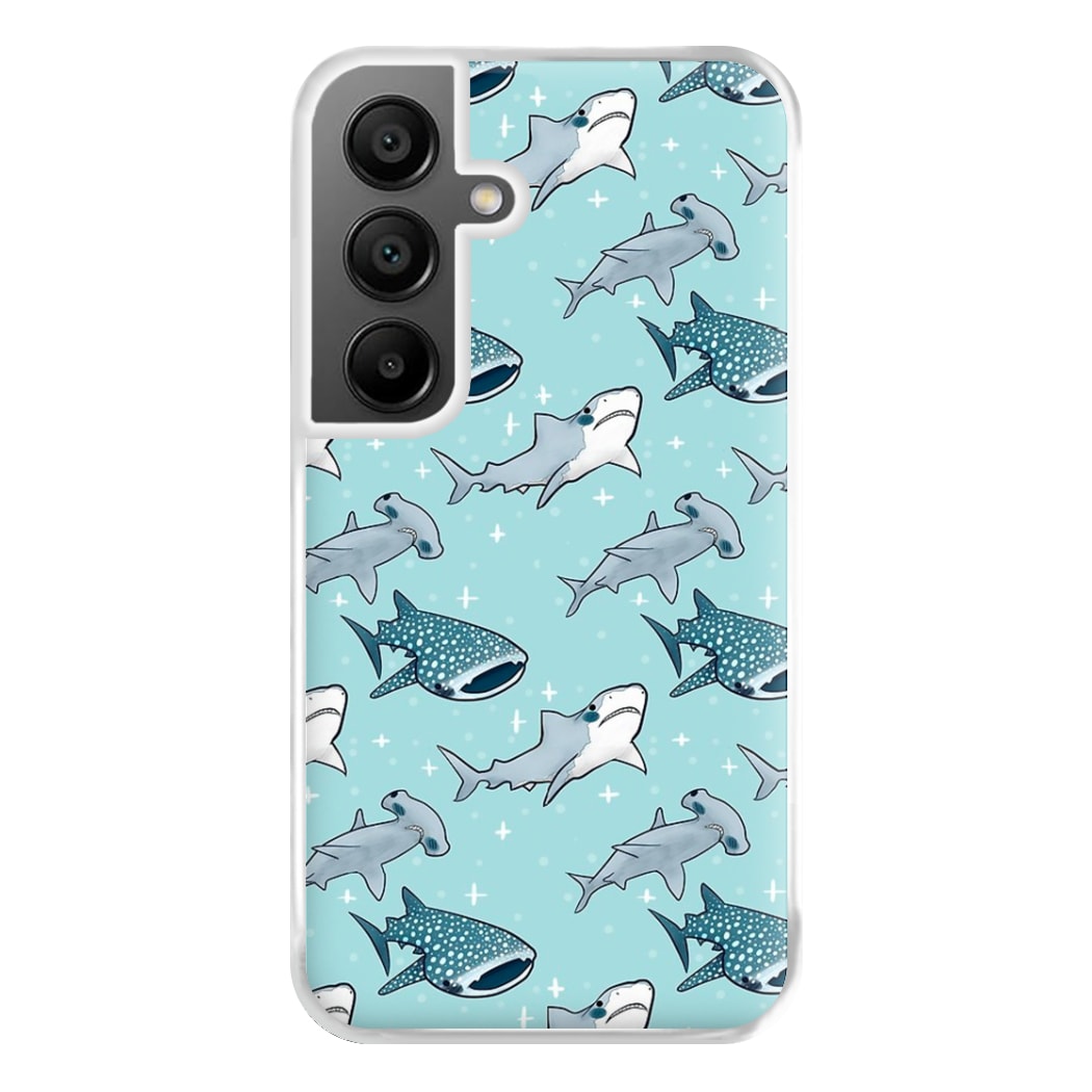 Shark Pattern Phone Case for Galaxy A55