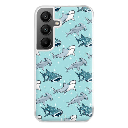 Shark Pattern Phone Case for Galaxy A55