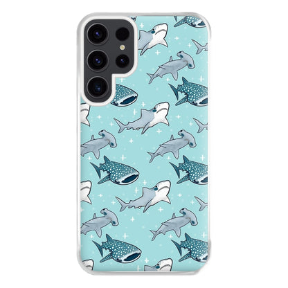 Shark Pattern Phone Case for Galaxy S23 Ultra