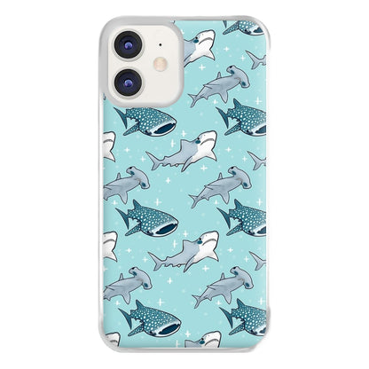 Shark Pattern Phone Case for iPhone 12 / 12 Pro