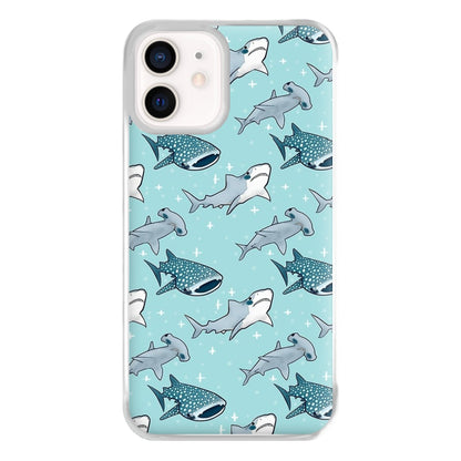 Shark Pattern Phone Case for iPhone 13 Mini