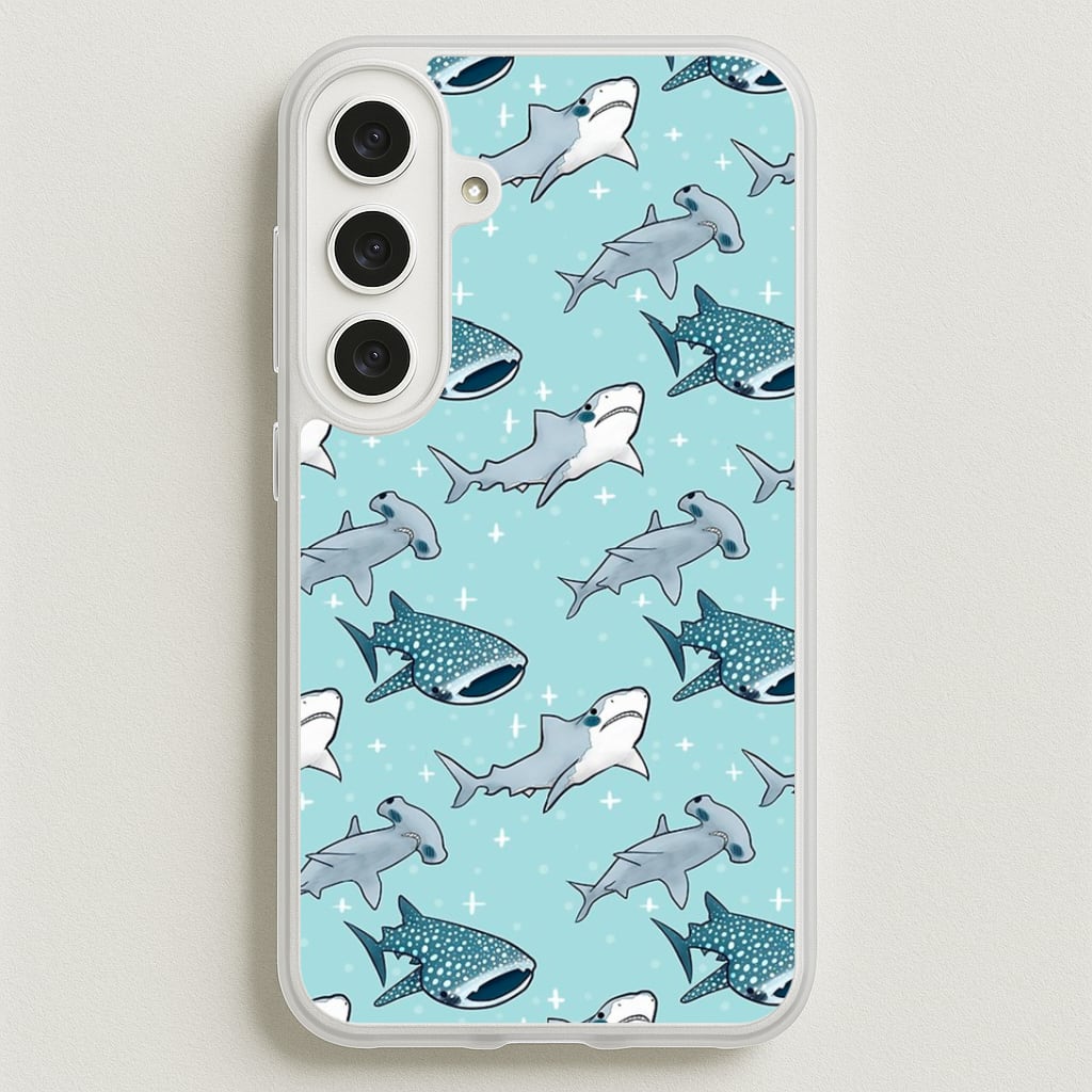 Shark Pattern Phone Case for Galaxy S25FE