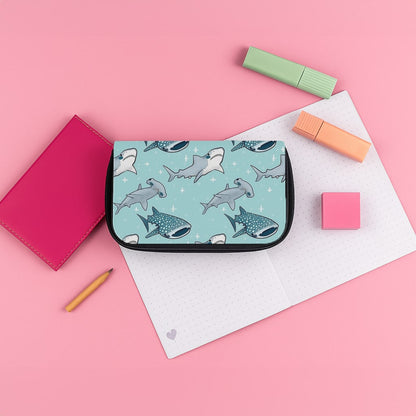 Shark Pattern Pencil Case