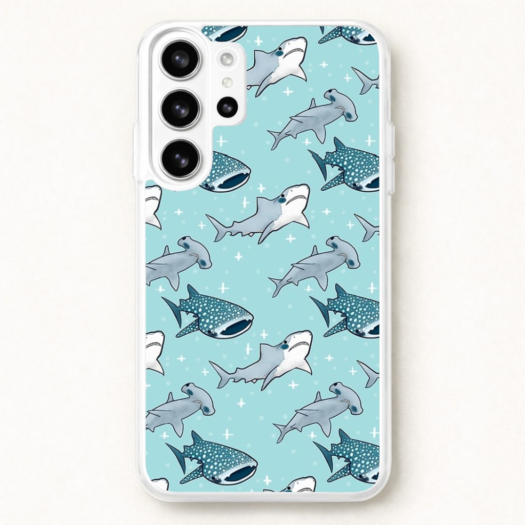 Shark Pattern Phone Case for Galaxy S26 Ultra