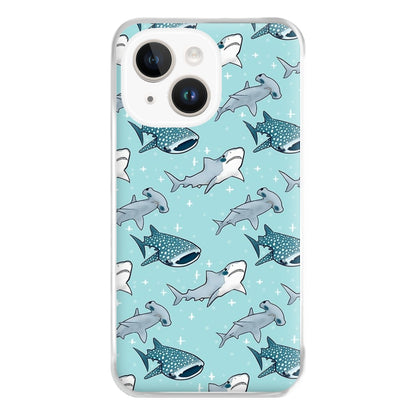 Shark Pattern Phone Case for iPhone 14 Plus