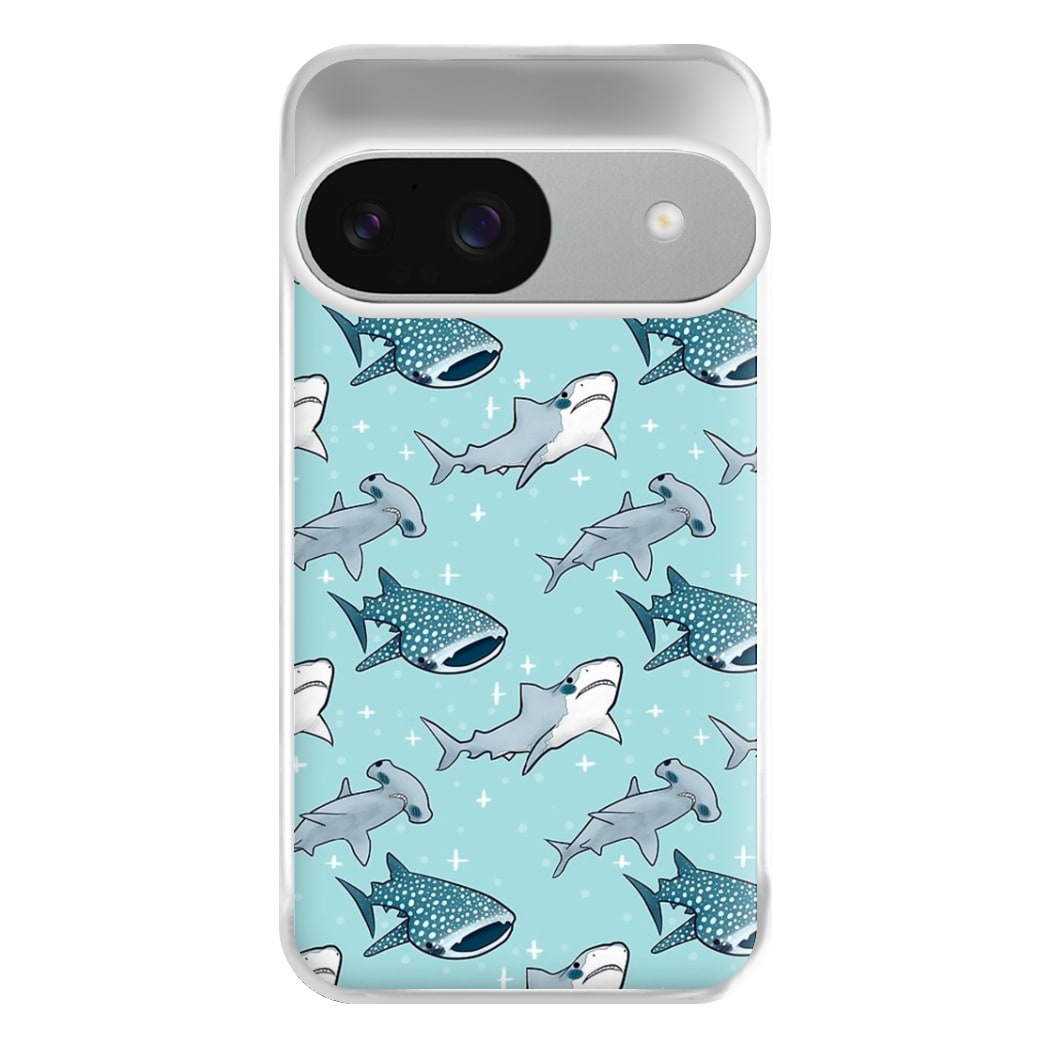 Shark Pattern Phone Case for Google Pixel 9 / 9 Pro