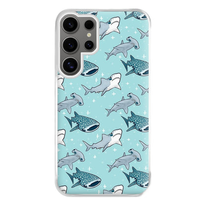 Shark Pattern Phone Case for Galaxy S24 Ultra