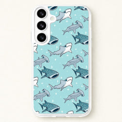 Shark Pattern Phone Case for Galaxy S26 Plus
