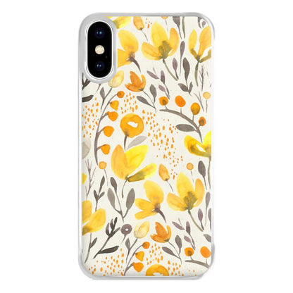 Yellow Field Floral Phone Case for iPhone XS Max