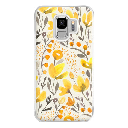 Yellow Field Floral Phone Case for Galaxy S9 Plus