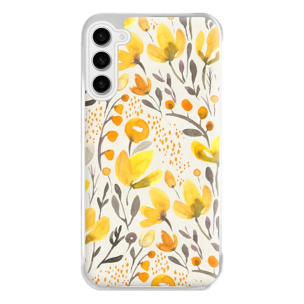 Yellow Field Floral Phone Case for Galaxy S23FE