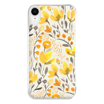 Yellow Field Floral Phone Case for iPhone XR