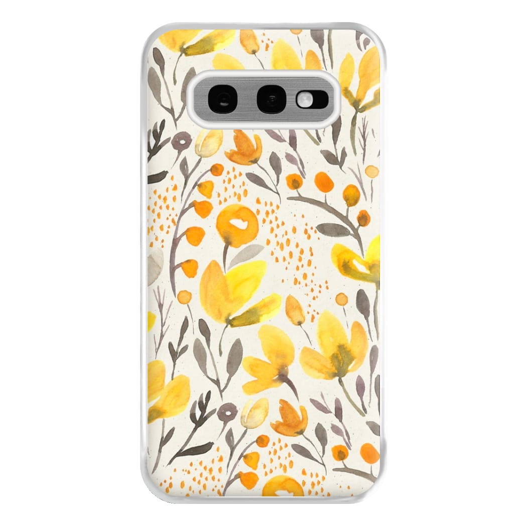 Yellow Field Floral Phone Case for Galaxy S10e