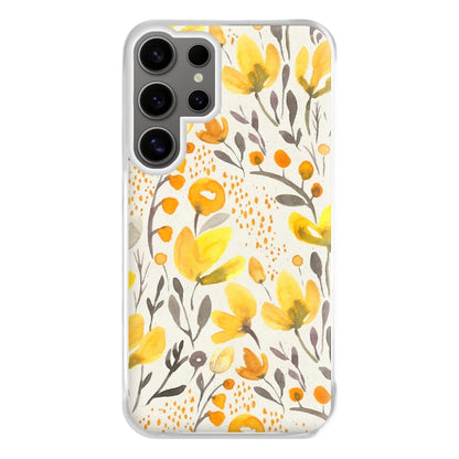 Yellow Field Floral Phone Case for Galaxy S24 Ultra