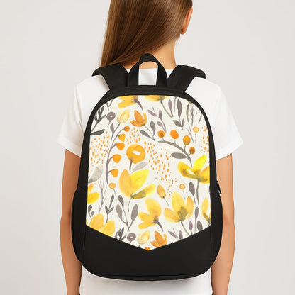 Yellow Field Floral Large School Bag