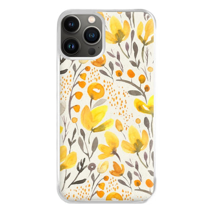 Yellow Field Floral Phone Case for iPhone 13 Pro Max