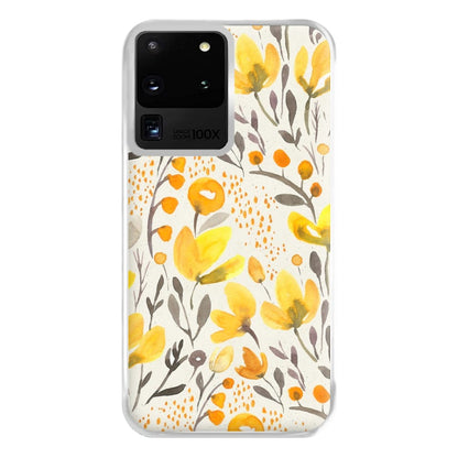 Yellow Field Floral Phone Case for Galaxy S20 Ultra