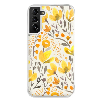 Yellow Field Floral Phone Case for Galaxy S21 Plus