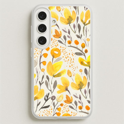 Yellow Field Floral Phone Case for Galaxy S25FE