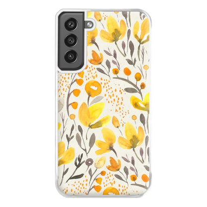 Yellow Field Floral Phone Case for Galaxy S21FE