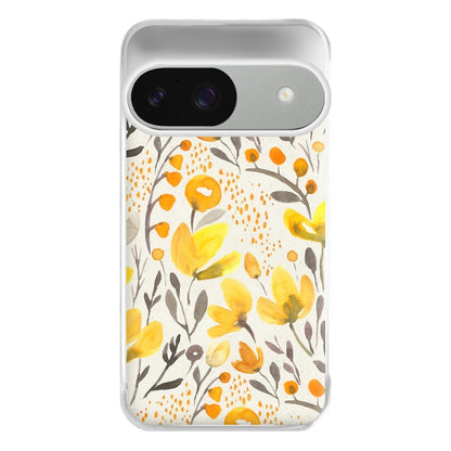 Yellow Field Floral Phone Case for Google Pixel 9 / 9 Pro