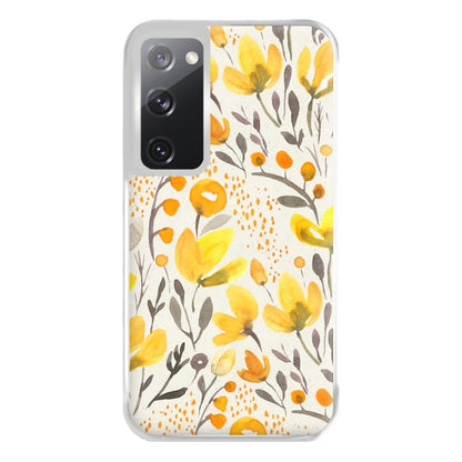 Yellow Field Floral Phone Case for Galaxy S20FE