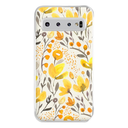 Yellow Field Floral Phone Case for Galaxy S10 Plus