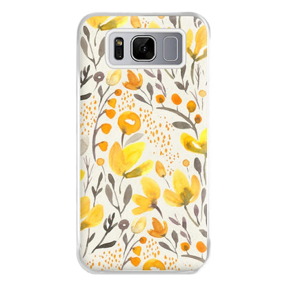 Yellow Field Floral Phone Case for Galaxy S8 Plus