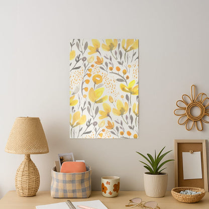 Yellow Field Floral Art Print