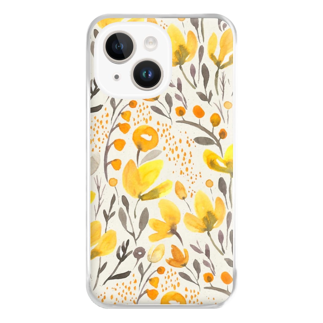 Yellow Field Floral Phone Case for iPhone 14 Plus