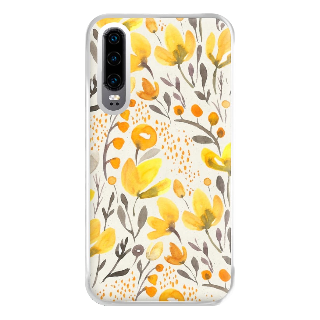 Yellow Field Floral Phone Case for Huawei P30