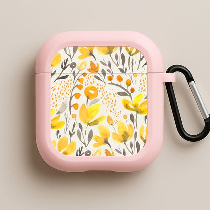 Yellow Field Floral Pink AirPods Case