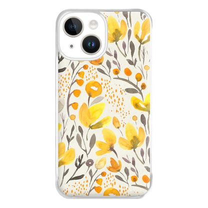 Yellow Field Floral Phone Case for iPhone 14