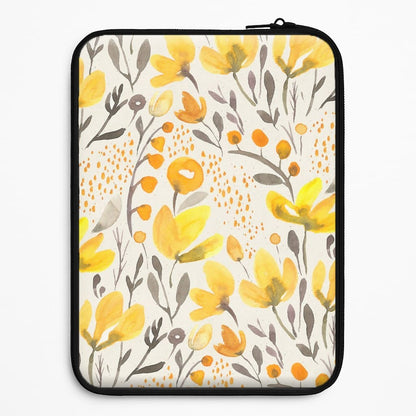 Yellow Field Floral Universal Laptop Sleeve