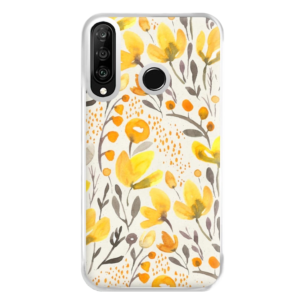 Yellow Field Floral Phone Case for Huawei P30 Lite