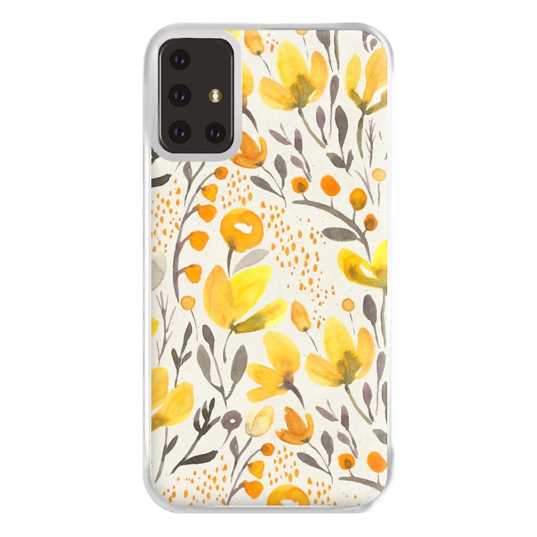 Yellow Field Floral Phone Case for Galaxy A71