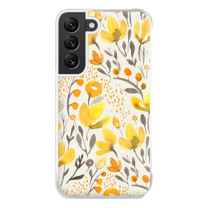 Yellow Field Floral Phone Case for Galaxy S22 Plus