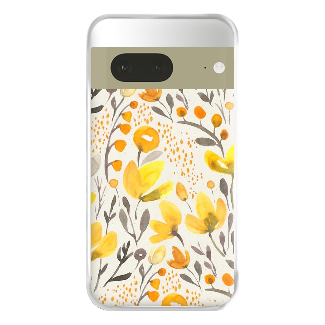 Yellow Field Floral Phone Case for Google Pixel 7a